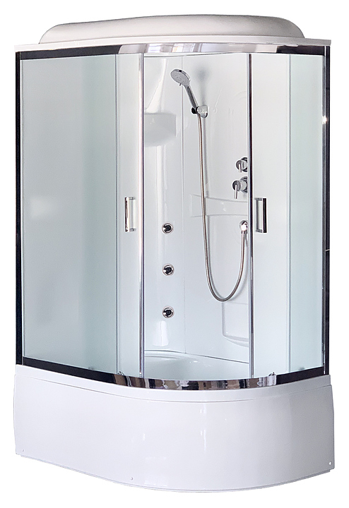 Душевая кабина с гидромассажем Royal Bath RB8120BK2-M-CH-L левая 120х80 см