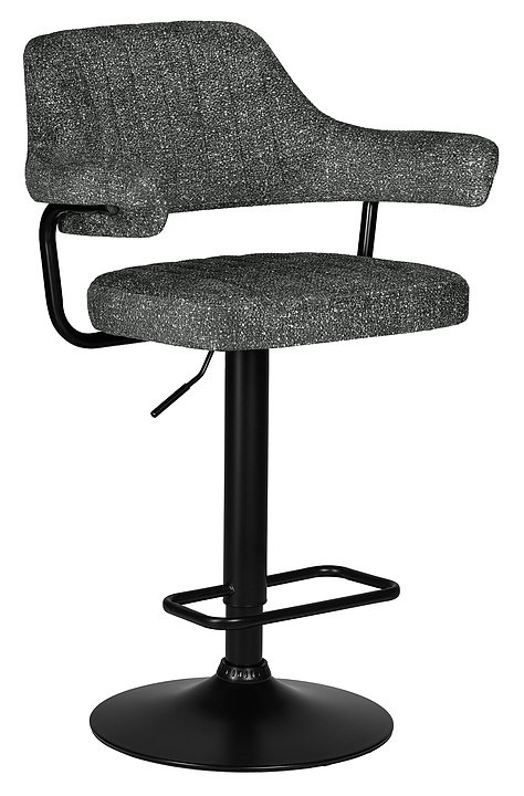 Стул барный DOBRIN CHARLY BLACK LEO11 (серый, черный)