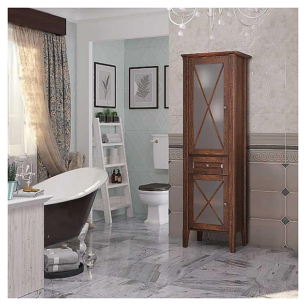 Шкаф-пенал OPADIRIS Палермо Z0000008255, левый, светлый орех