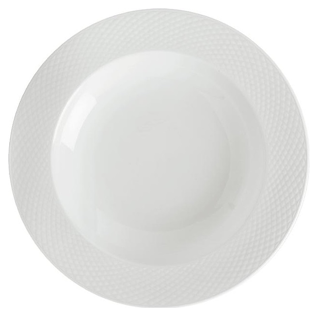 Тарелка глубокая Noble Impress 094191A-G001 400 мл d=27 см h=3,5 см (фарфор) белая