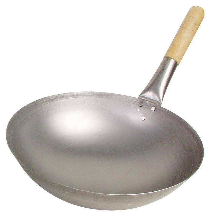 Сковорода WOK P.L. Proff Cuisine 81259215 300 мм (с деревянной ручкой, углеродистая сталь)