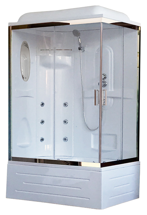 Душевая кабина с гидромассажем Royal Bath RB8120BP2-T-CH-L левая 120х80 см