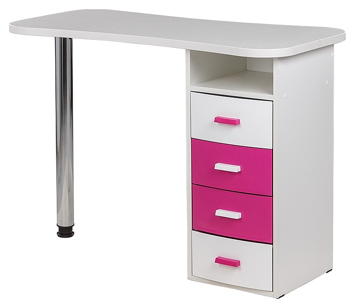 Стол маникюрный МЭДИСОН МАРИОН-4 с четырьмя ящиками, белый