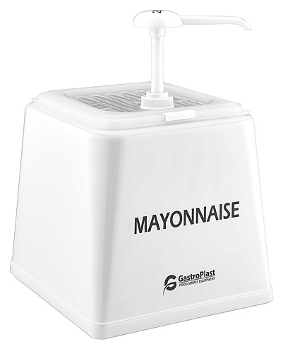 Диспенсер для соуса Gastroplast GDM-01 2,5 л с дозатором 25 мл (полипропилен) белый