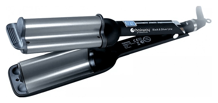 Плойка-волна Hairway Black&Silver Line 16-20-16 мм 80W С036