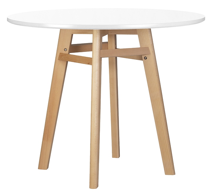 Стол обеденный DOBRIN 59TD-LMZL ALBERT'90 (белый, светлый бук)