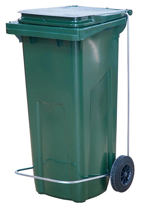 Контейнер для мусора ТАРА.РУ МКТ 120 с педалью П, зеленый