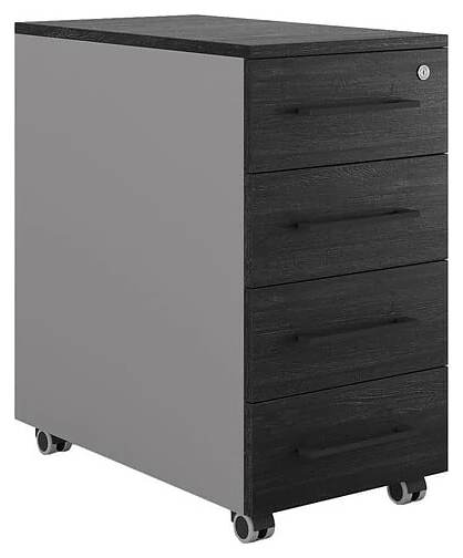 Тумба мобильная КОБОР TМ4-40/60 aluminum/wood