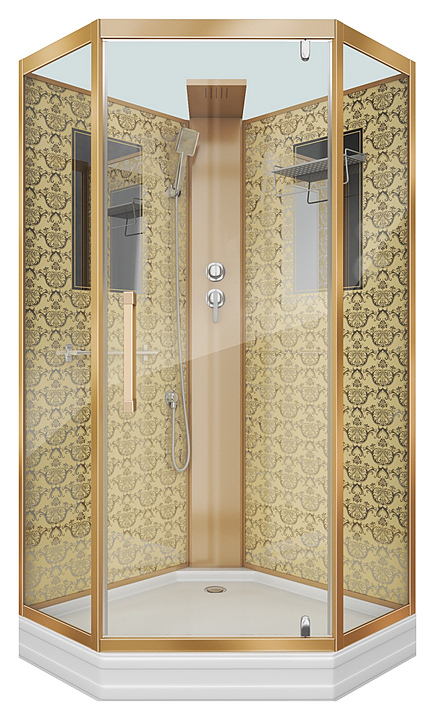 Кабина душевая Niagara NG-7799GBK 90x90x210 см