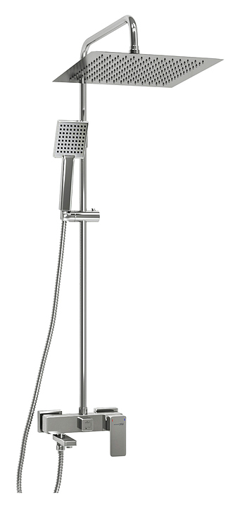Душевая система со смесителем Wasserkraft A177.118.141.010.CH хром