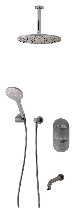 Комплект душевой встраиваемый термостатический Wasserkraft A174868 Thermo хром