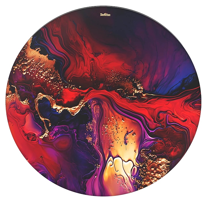 Столешница Sheffilton SHT-TT32 60 (стекло / МДФ) круглая амарантовый