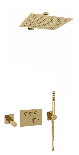 Встраиваемый комплект для ванны Wasserkraft Sauer 7100 A7158.183.261.280.197.281.187 Thermo золото глянцевое