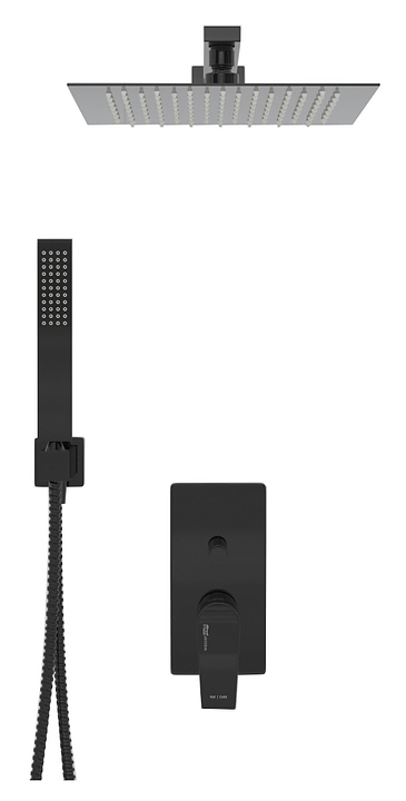 Комплект душевой встраиваемый Wasserkraft A66209 черный soft-touch