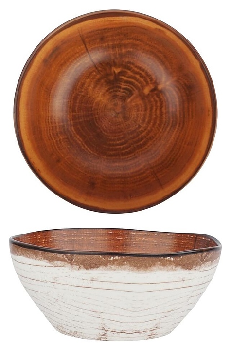 Салатник P.L. Proff Cuisine WM 24412 Wood Fusion 380 мл d=12,5 см h=5,4 см (фарфор)