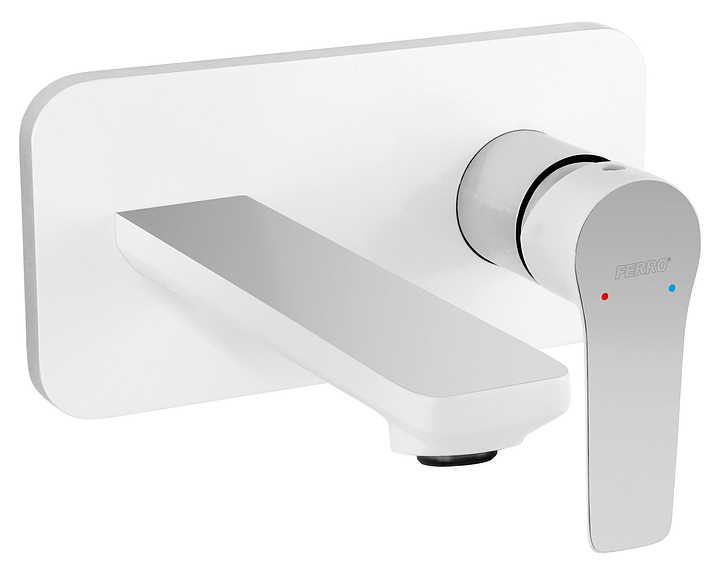 Смеситель для раковины встраиваемый FERRO ADORE WHITE BDR3PA белый