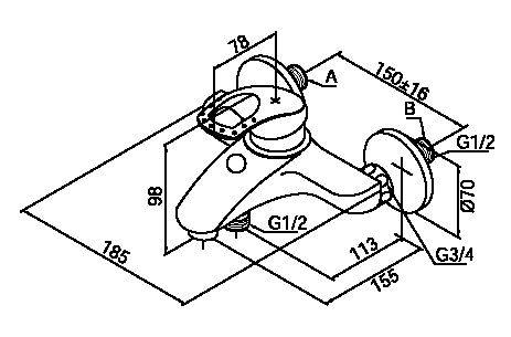 Смеситель Damixa Saturn 25100