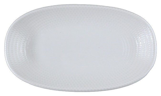 Блюдо сервировочное Bonna White Pure Dot S-PRDGRM24OKY 24х14 см (фарфор) овальное белое