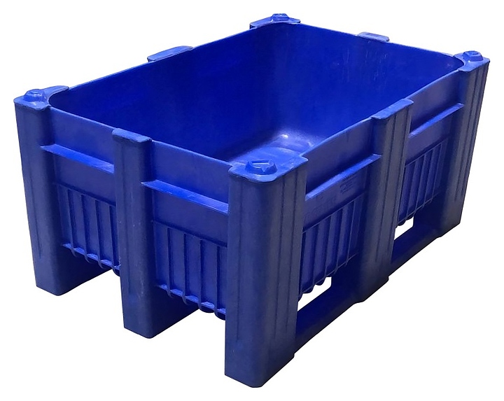 Контейнер ТАРА.РУ C-Box 1208 S (540) 1200х800х540 мм (сплошной на полозьях) синий