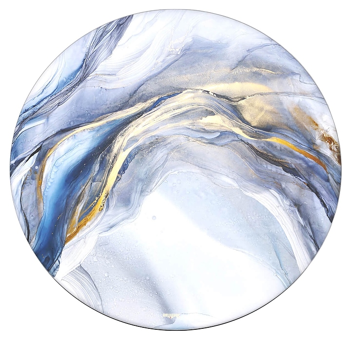 Столешница Sheffilton SHT-TT32 80 (стекло / МДФ) круглая млечный путь