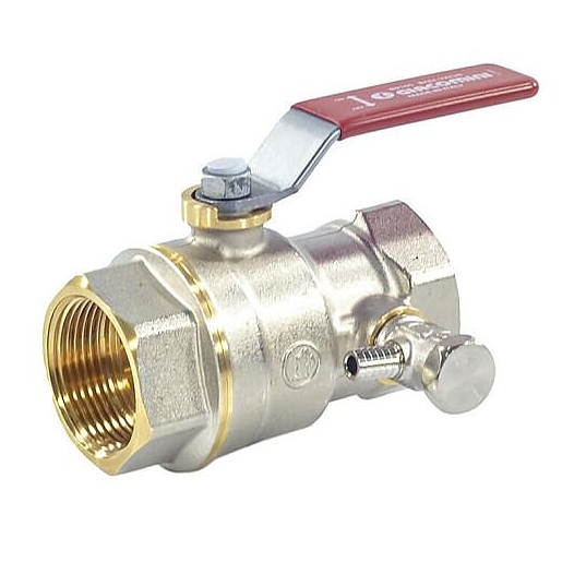 Кран шаровой Giacomini со спускником R910S никель Ду 50 Ру35 ВР G2