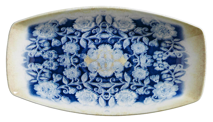 Блюдо овальное Kutahya Corendon Blue Blanc BNBOH19KY891310 декор 1