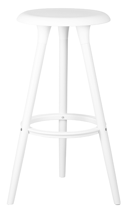 Табурет барный DOBRIN 652PP WhiteBase LMZL ROYCE WHITE (белый)
