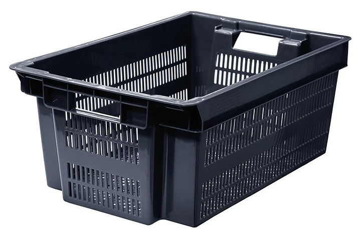 Ящик для овощей и фруктов ТАРА.РУ 125 ВС 600х400х250 мм черный