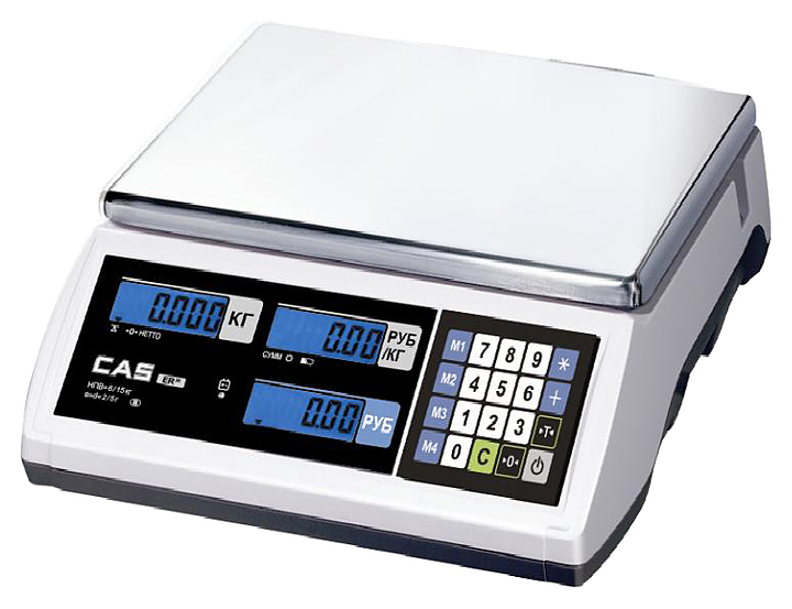 Торговые весы CAS ER JR-15CB LT белые
