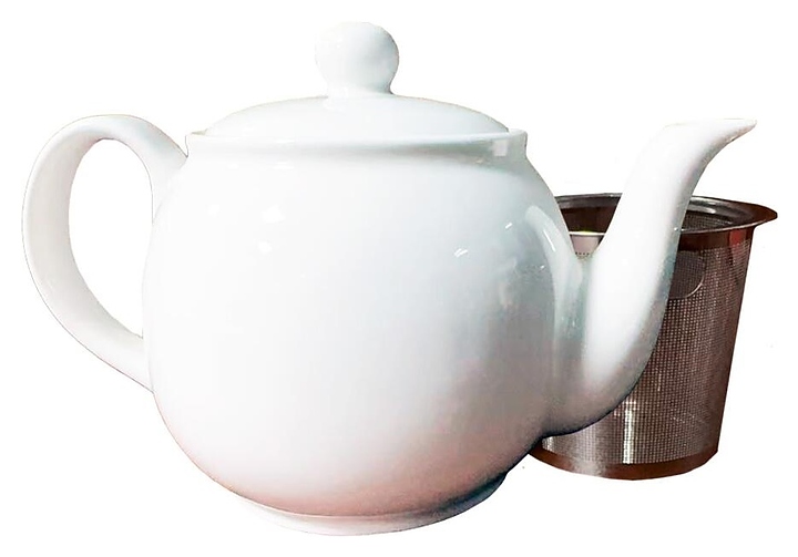 Чайник P.L. Proff Cuisine P7076018 450 мл с ситом (фарфор) белый