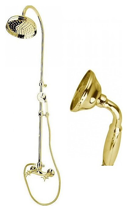 Стойка душевая CEZARES LORD-CD-03/24-M, золото, ручка золото