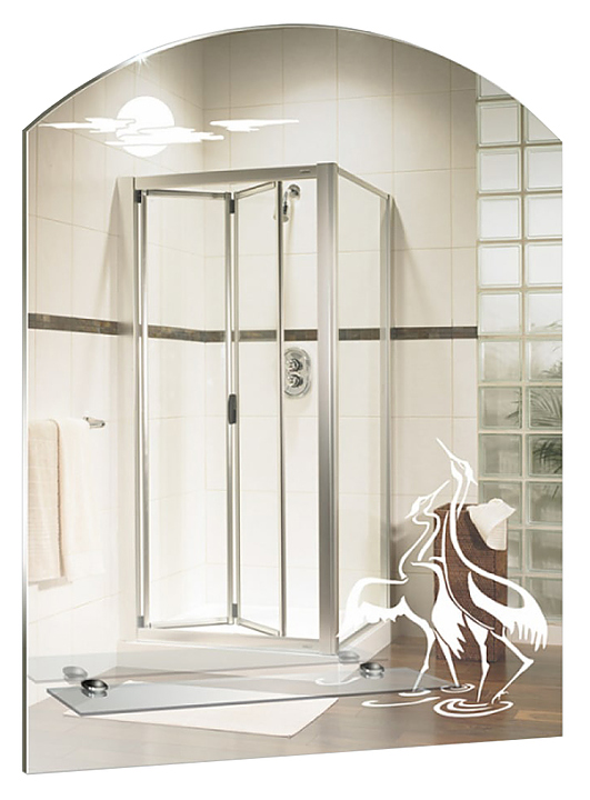 Зеркало Mixline Танец 49,5х67 см с полкой