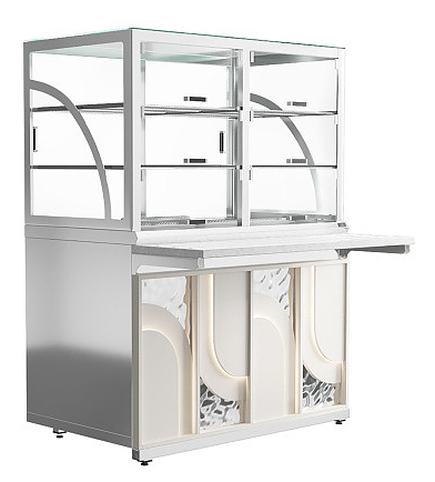 Прилавок холодильный Luxstahl ПХК (С)-1200 Premium Arch (Арка)