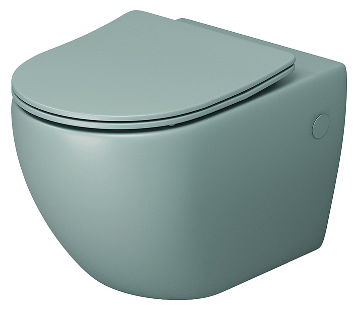 Унитаз подвесной с крышкой-сиденьем Grossman Color GR-4411MNMS мятный матовый