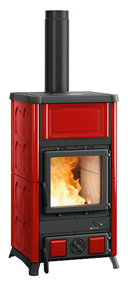 Дровяная печь-камин La Nordica Concita бордовая