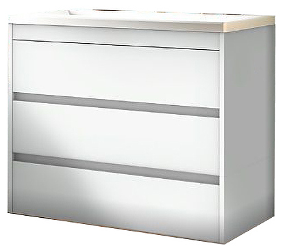 Тумба под раковину Art&Max FAMILY-1000-3C-PIA-BL белый глянец