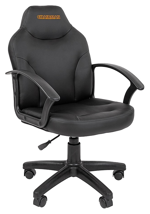 Кресло офисное Chairman 210, черное с логотипом