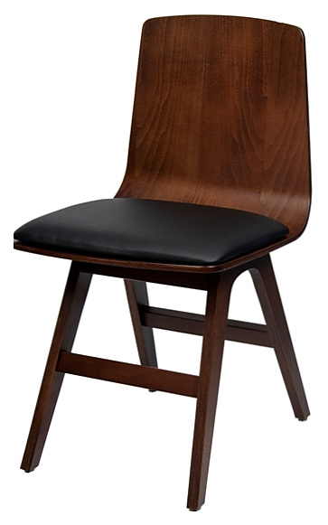 Стул BentWood Атлас МН темный орех/черный