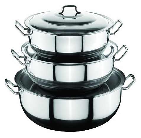 Кастрюля с крышкой OZTI 0110.05020.02, 36 литров