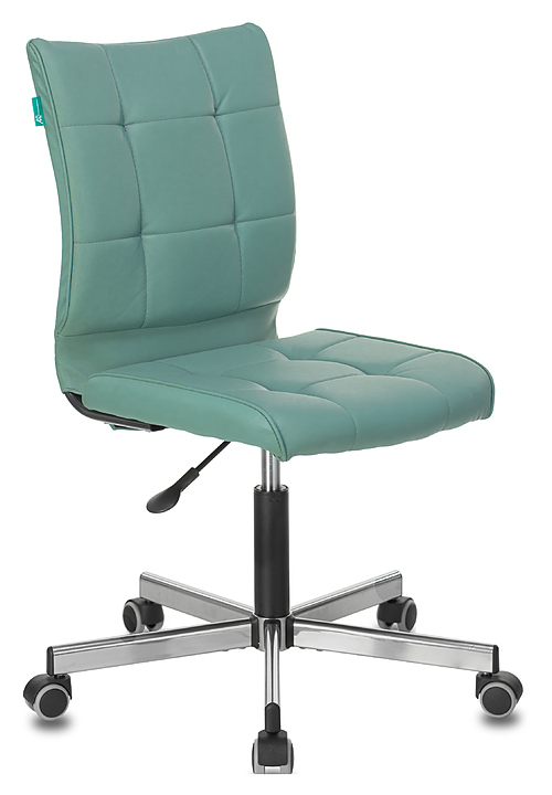 Кресло Бюрократ CH-330M/GREY без подлокотников серо-голубой Lincoln 212 искусственная кожа крестовина металл