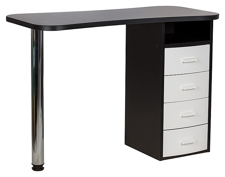 Стол маникюрный МЭДИСОН МАРИОН-4 с четырьмя ящиками, черный