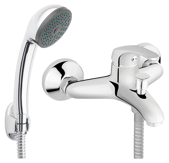 Смеситель для ванны настенный с гарнитуром FERRO BASIC BBC11 хром