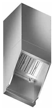 Зонт вытяжной пристенный Assum ЗВПк-800/880 Н (880х800х1300) с коробом (KF065-01-880, код 116882)