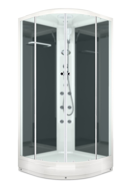 Душевая кабина с гидромассажем и блоком управления Domani-Spa Delight 110 DS01D110LBM10 100х100 см