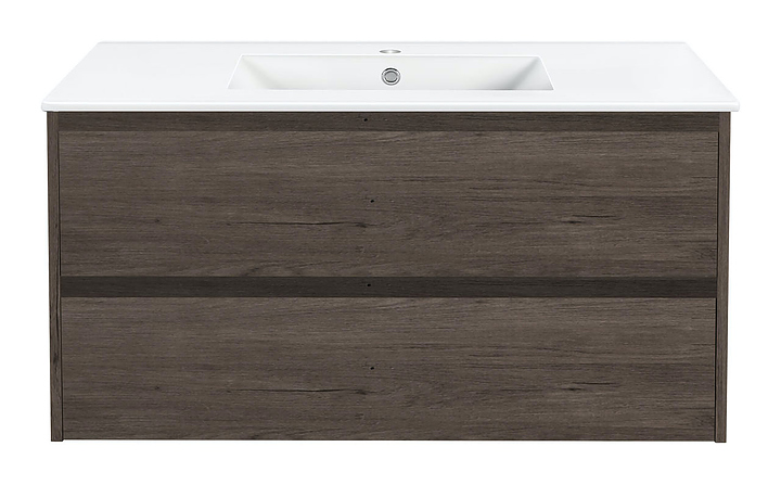 Тумба под раковину Vincea Gio 1000 R.Oak 100,6х46 см, подвесная, темный дуб