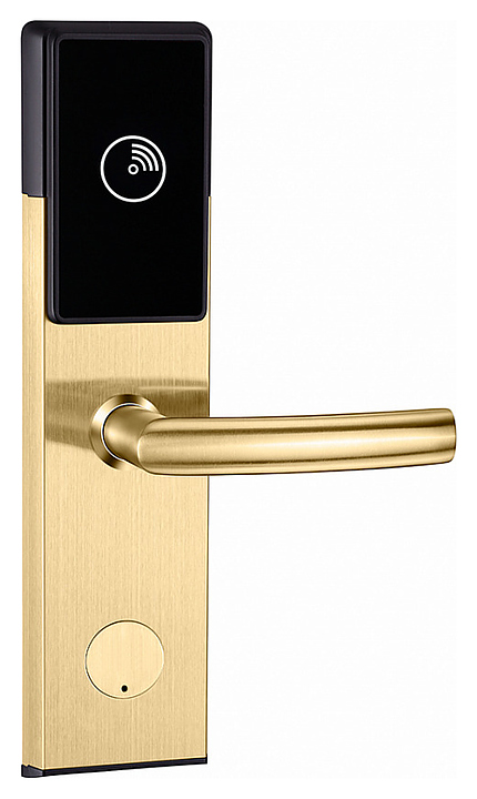 Замок электронный автономный NORWEQ iCLASSIC MF, ручка Practical 5, с цилиндром, отделка золото, правый