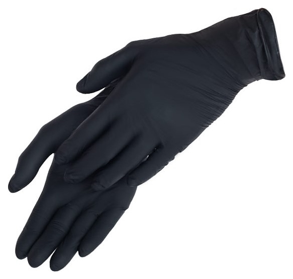 Перчатки ParisNail Нитриловые S черные (50 пар)