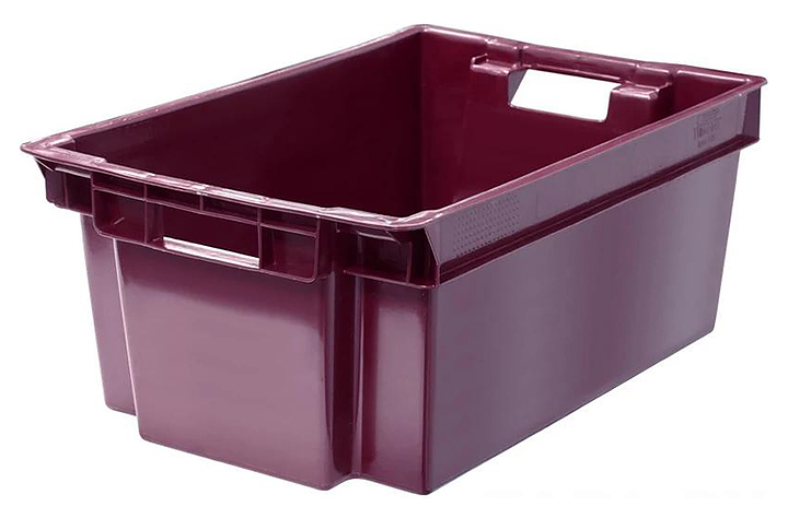 Ящик для овощей и фруктов ТАРА.РУ 125-2 600х400х250 мм бордовый