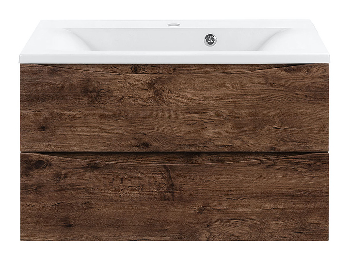 Тумба под раковину Vincea Mia 750 R.Wood 74х44,3 см, подвесная, темное дерево