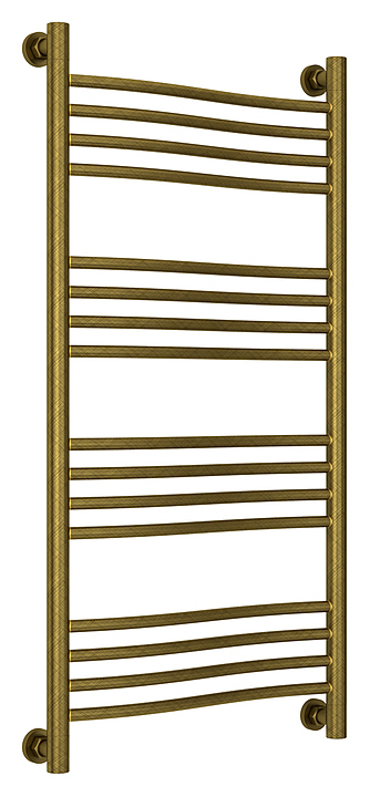 Полотенцесушитель водяной Сунержа Флюид + 100x50 см состаренная бронза